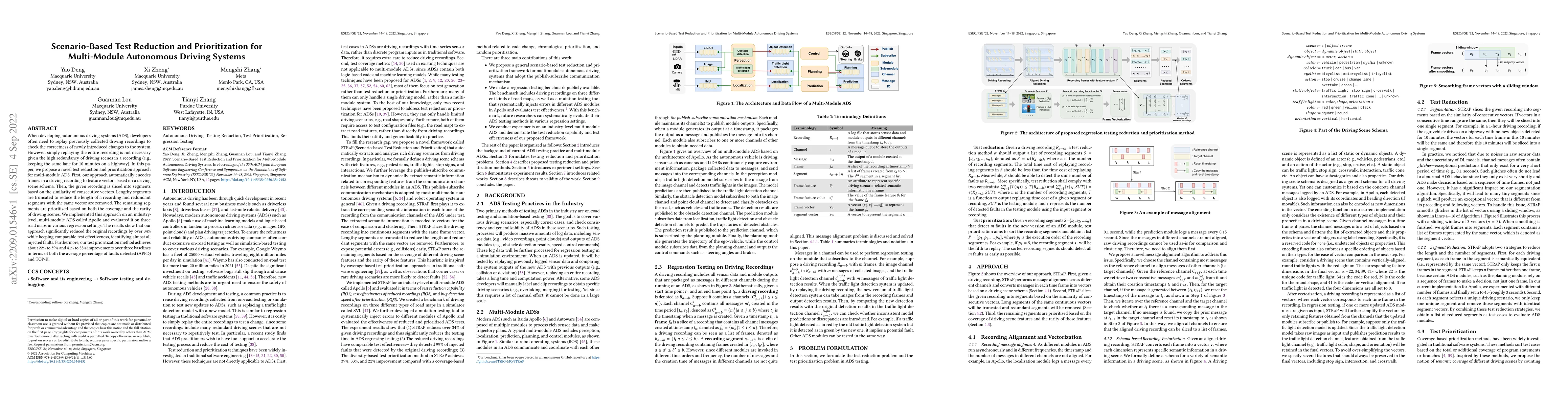 Thumbnail for Scenario-Based Test Reduction and Prioritization for Multi-Module
  Autonomous Driving Systems