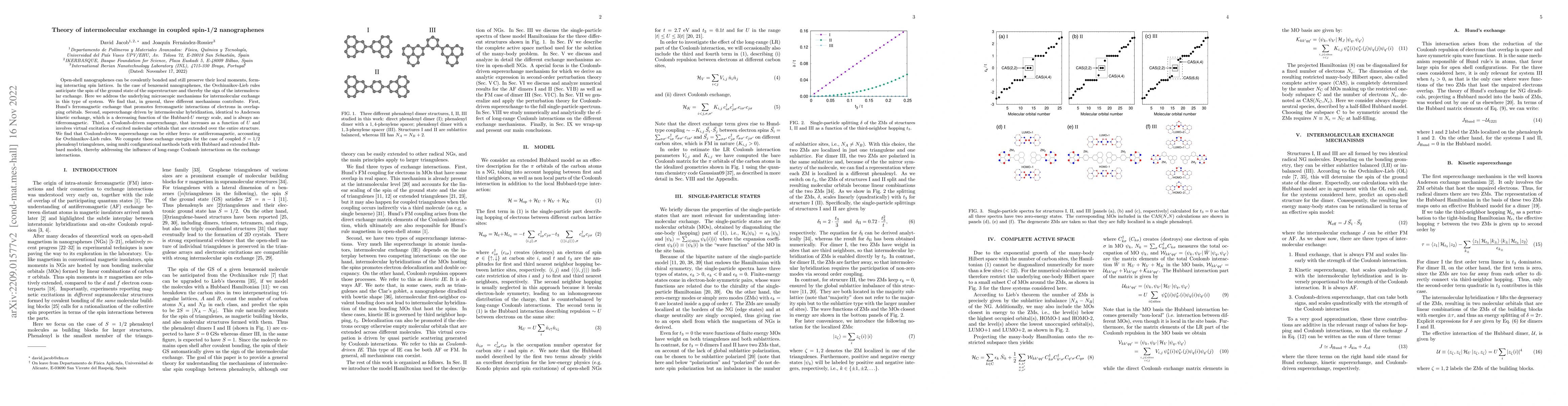 Thumbnail for Theory of intermolecular exchange in coupled spin-1/2 nanographenes