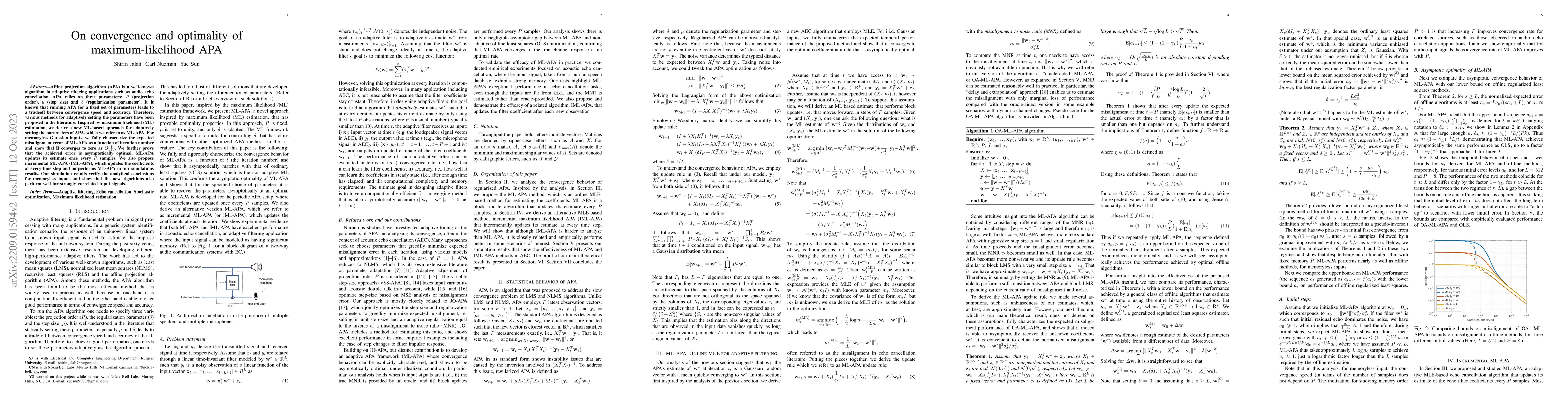 Thumbnail for On convergence and optimality of maximum-likelihood APA