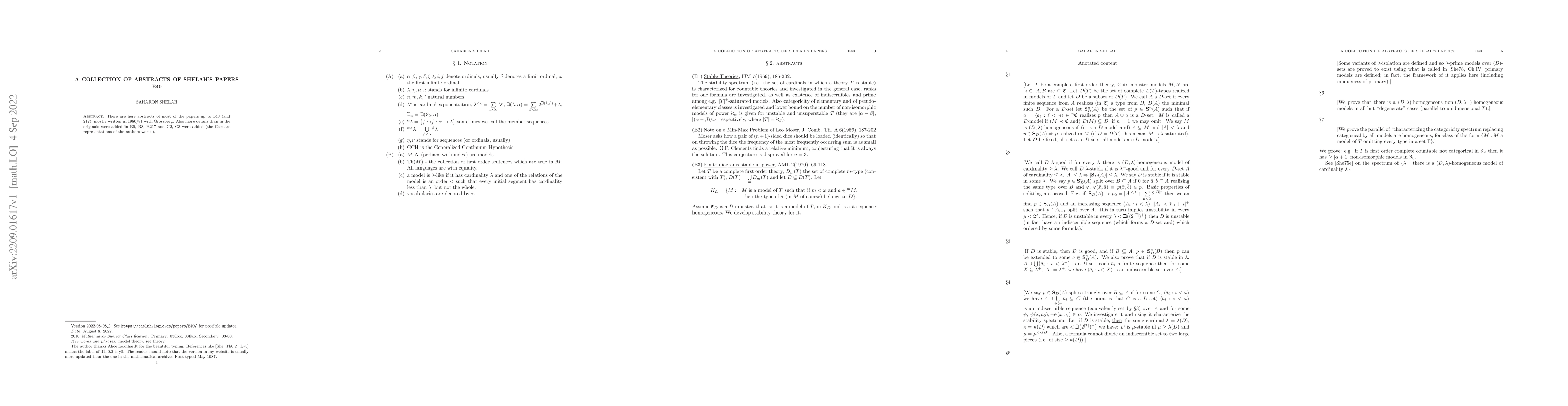 Thumbnail for A collection of abstracts of Shelah's Papers
