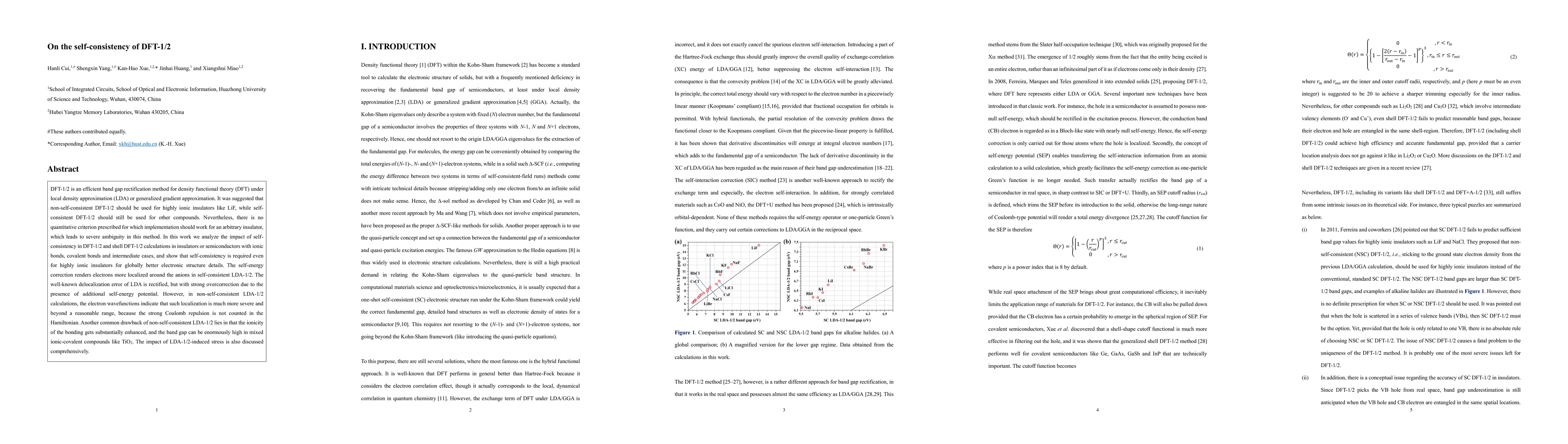 Thumbnail for On the self-consistency of DFT-1/2