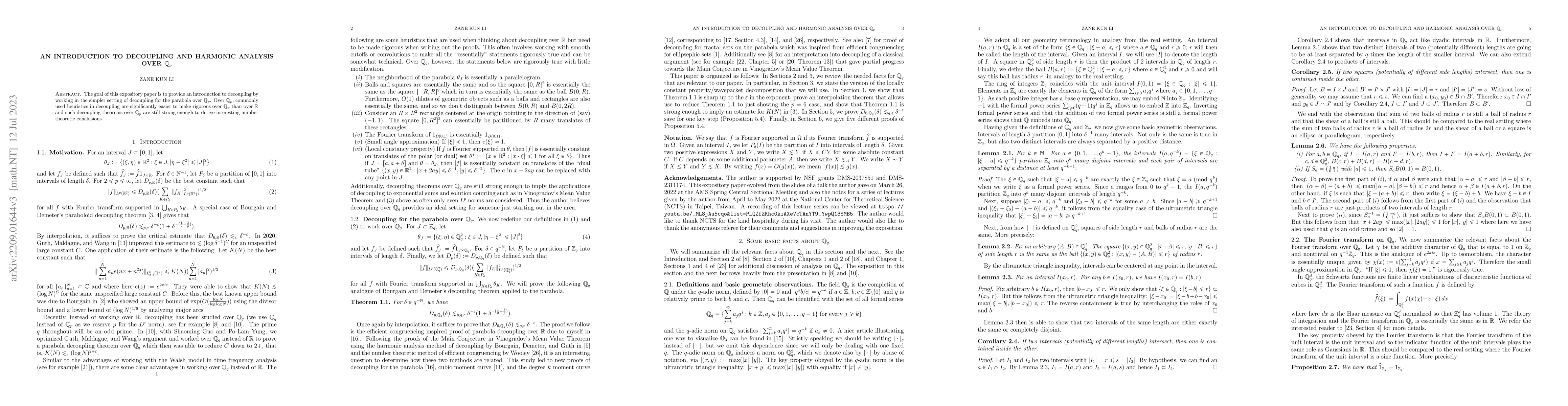 Thumbnail for An introduction to decoupling and harmonic analysis over $\mathbb{Q}_p$