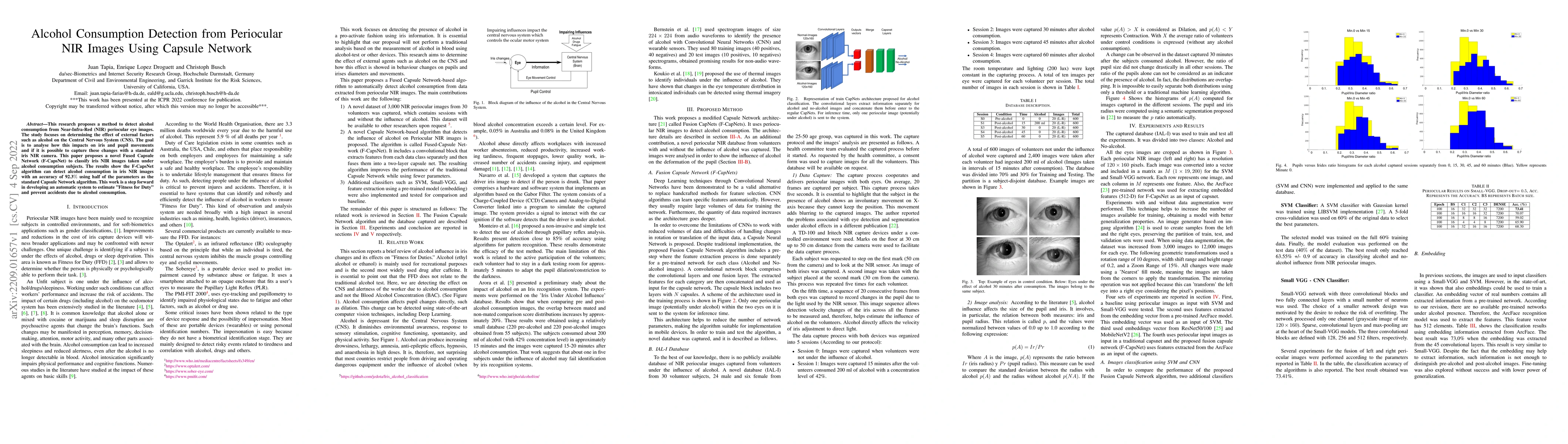 Thumbnail for Alcohol Consumption Detection from Periocular NIR Images Using Capsule
  Network