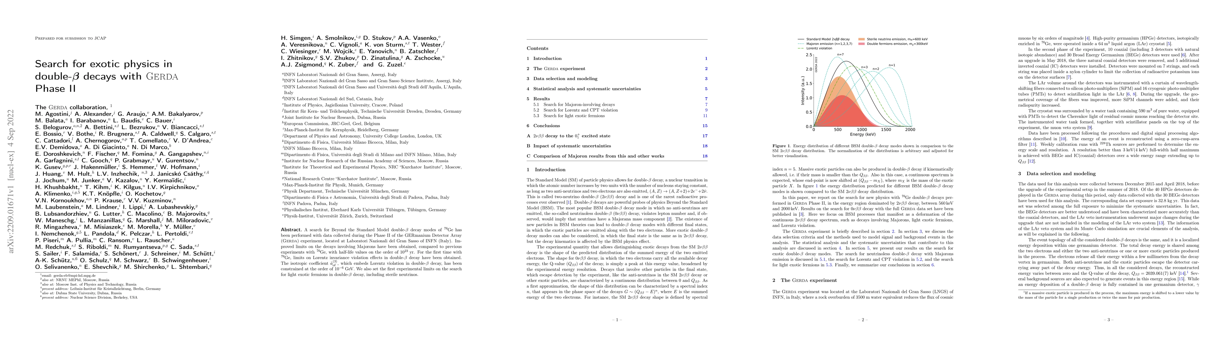Thumbnail for Search for exotic physics in double-$\beta$ decays with GERDA Phase II