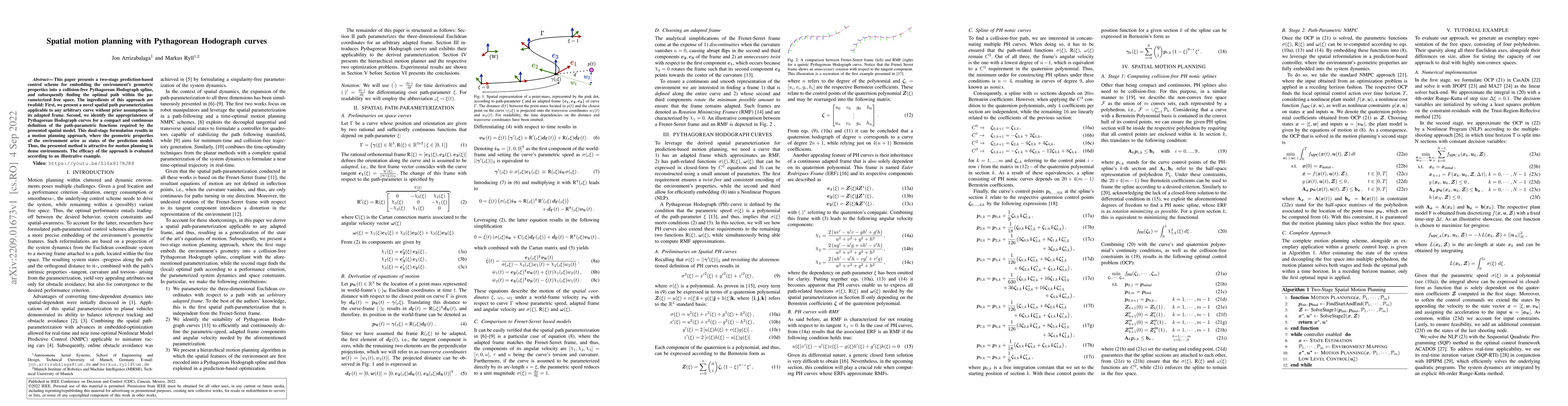 Thumbnail for Spatial motion planning with Pythagorean Hodograph curves