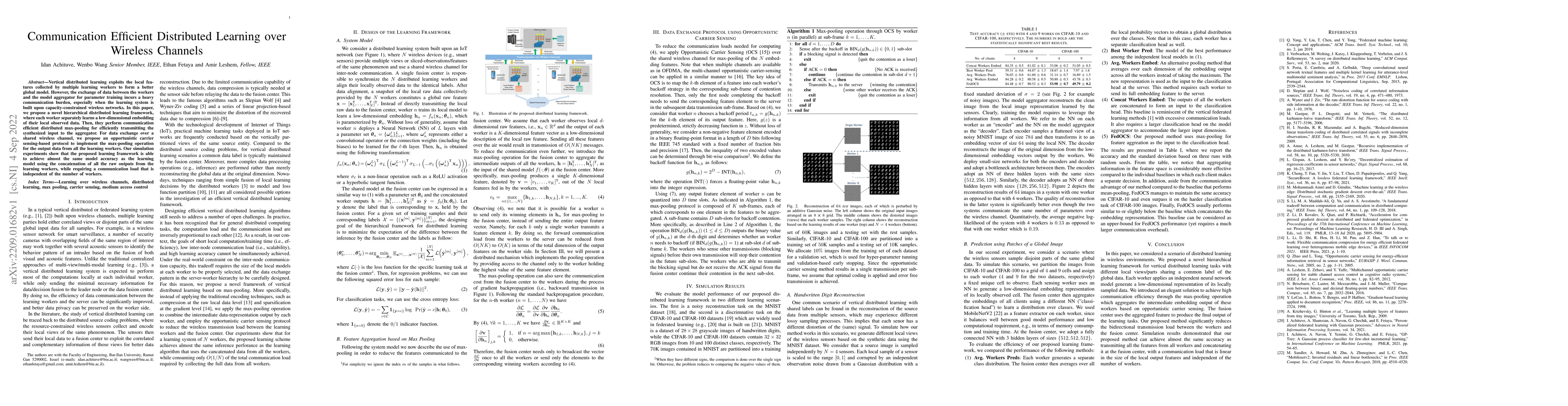 Thumbnail for Communication Efficient Distributed Learning over Wireless Channels