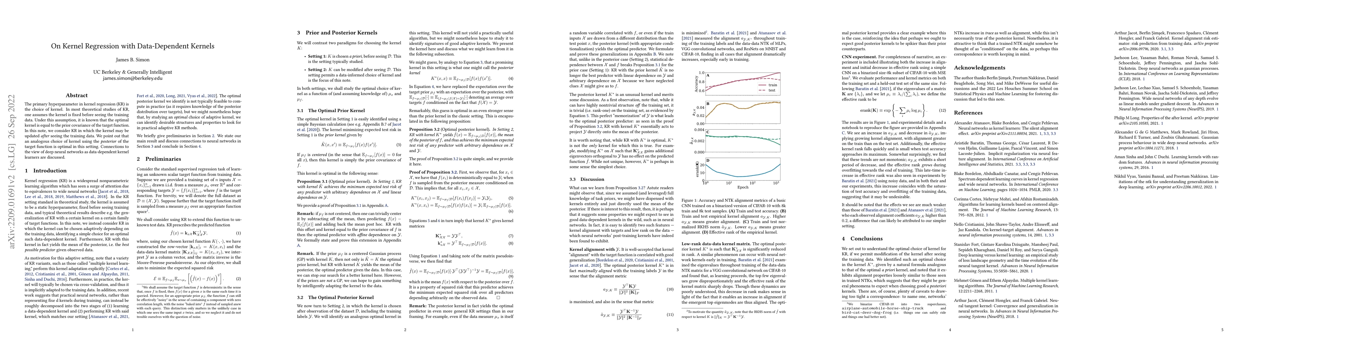 Thumbnail for On Kernel Regression with Data-Dependent Kernels