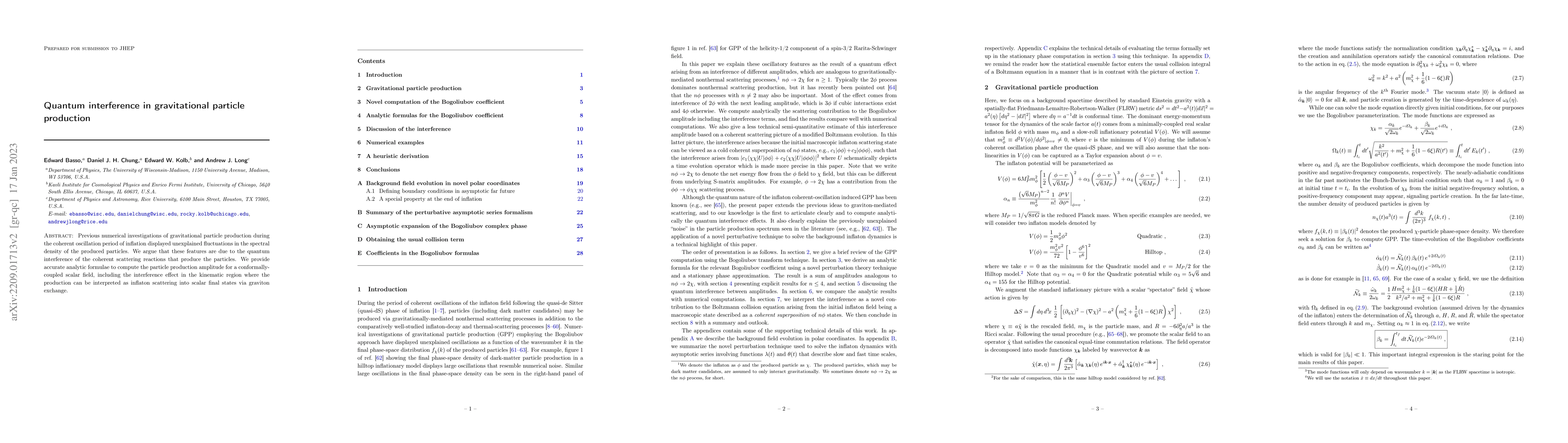 Thumbnail for Quantum interference in gravitational particle production