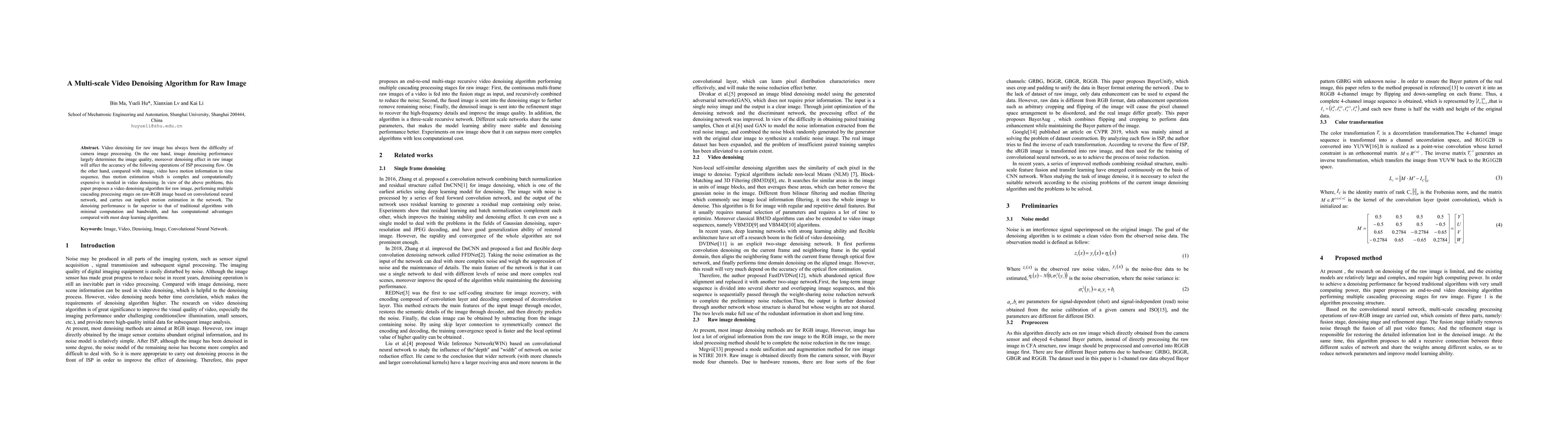 Thumbnail for A Multi-scale Video Denoising Algorithm for Raw Image