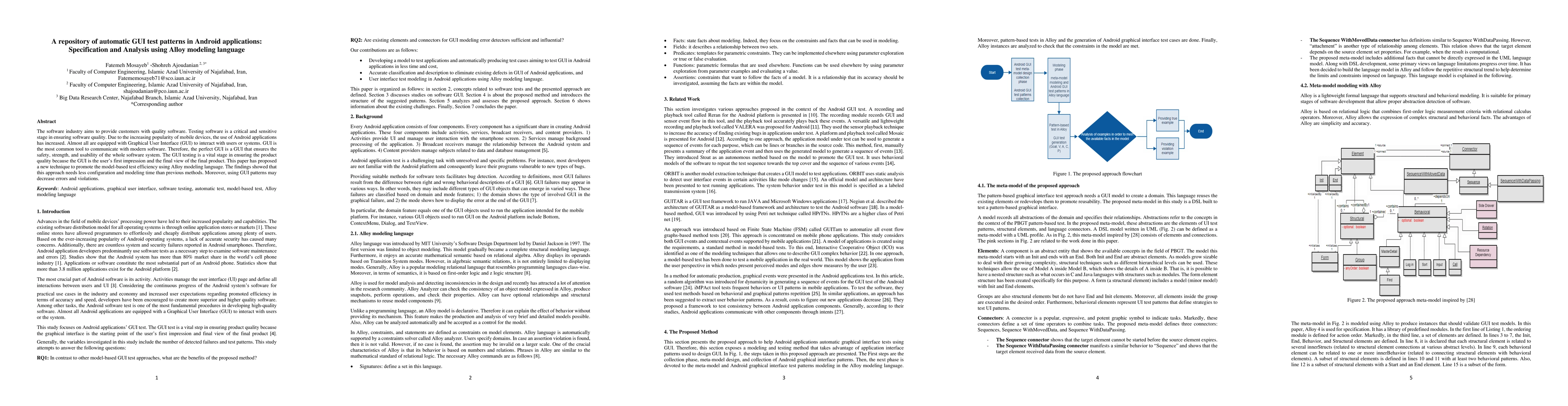Thumbnail for A repository of automatic GUI test patterns in Android applications:
  Specification and Analysis using Alloy modeling language