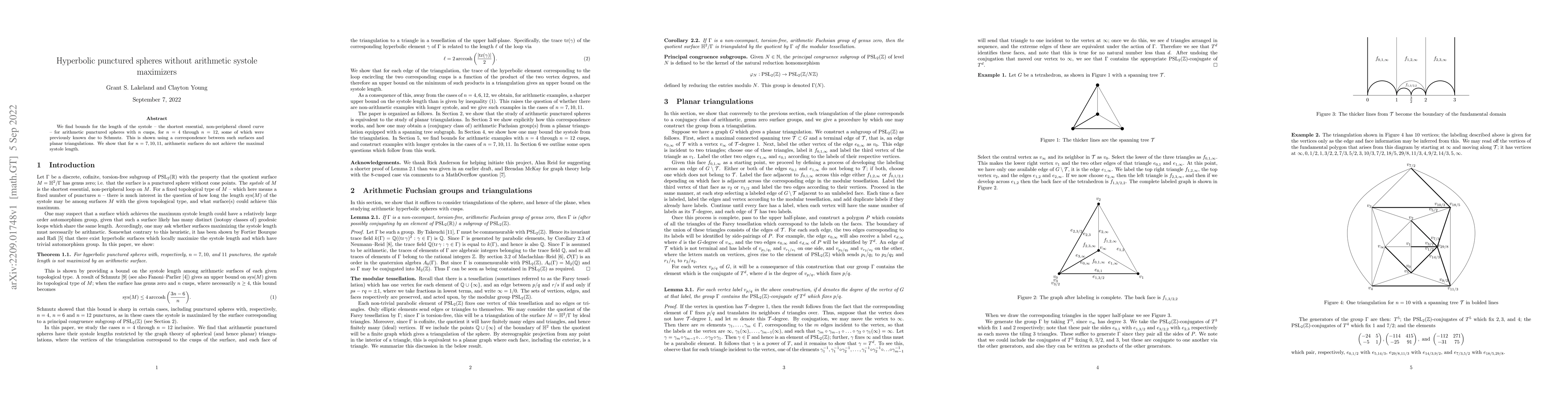 Thumbnail for Hyperbolic punctured spheres without arithmetic systole maximizers