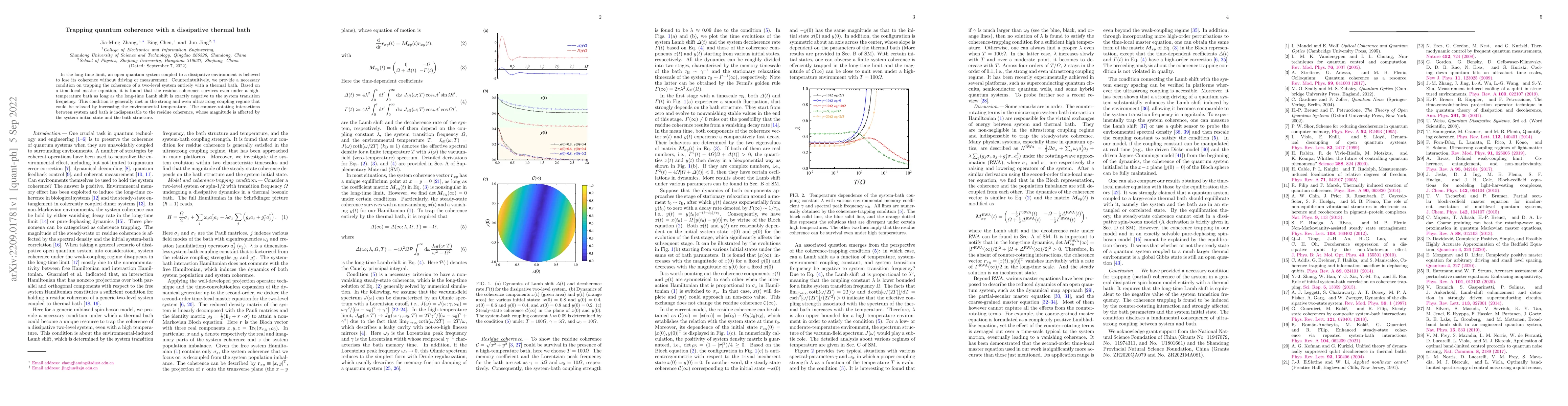 Thumbnail for Trapping quantum coherence with a dissipative thermal bath