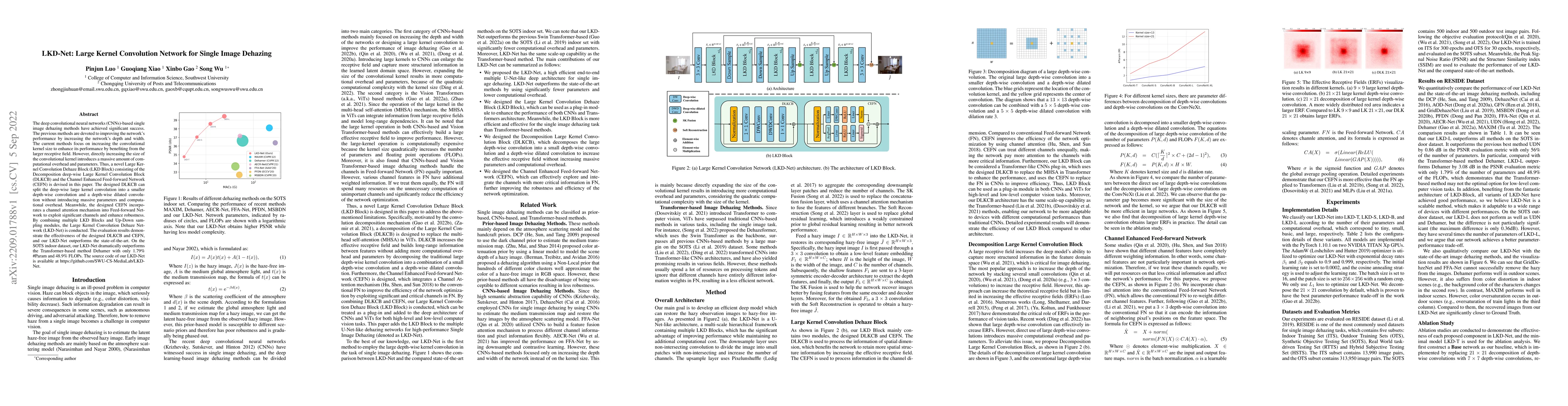 Thumbnail for LKD-Net: Large Kernel Convolution Network for Single Image Dehazing