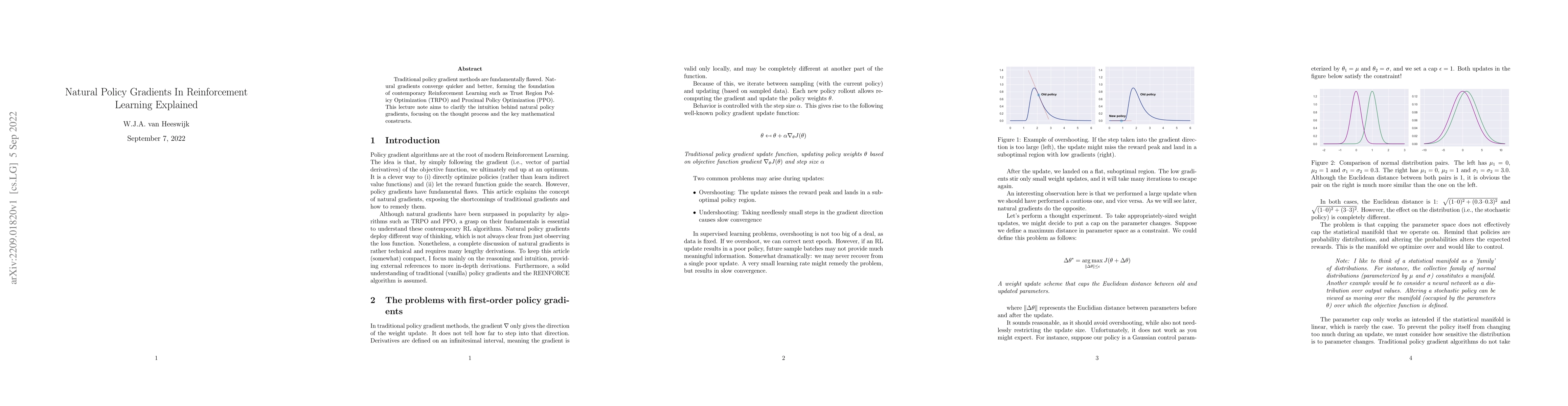 Thumbnail for Natural Policy Gradients In Reinforcement Learning Explained