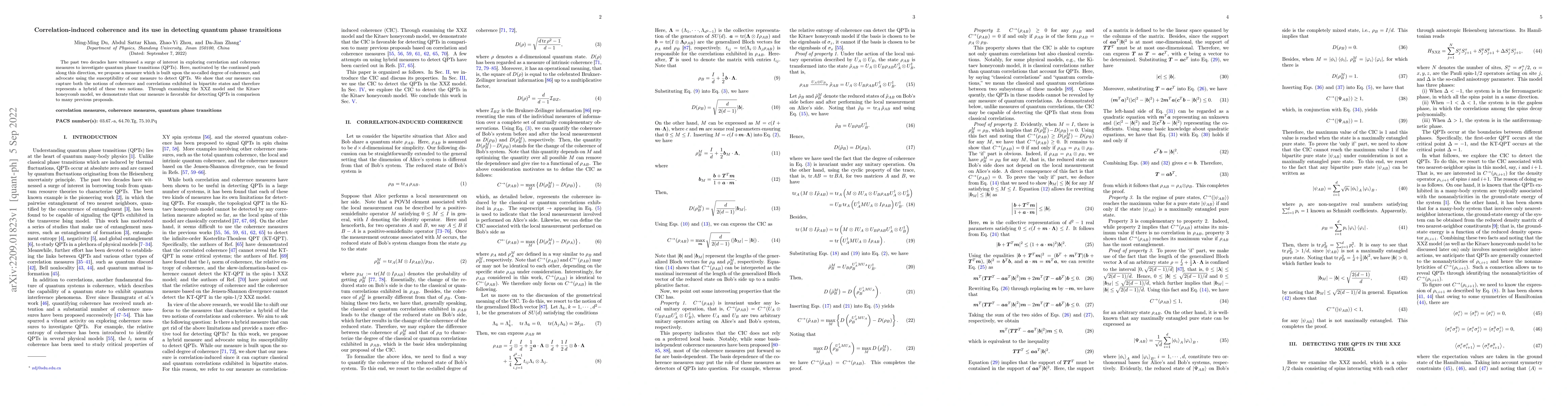 Thumbnail for Correlation-induced coherence and its use in detecting quantum phase
  transitions