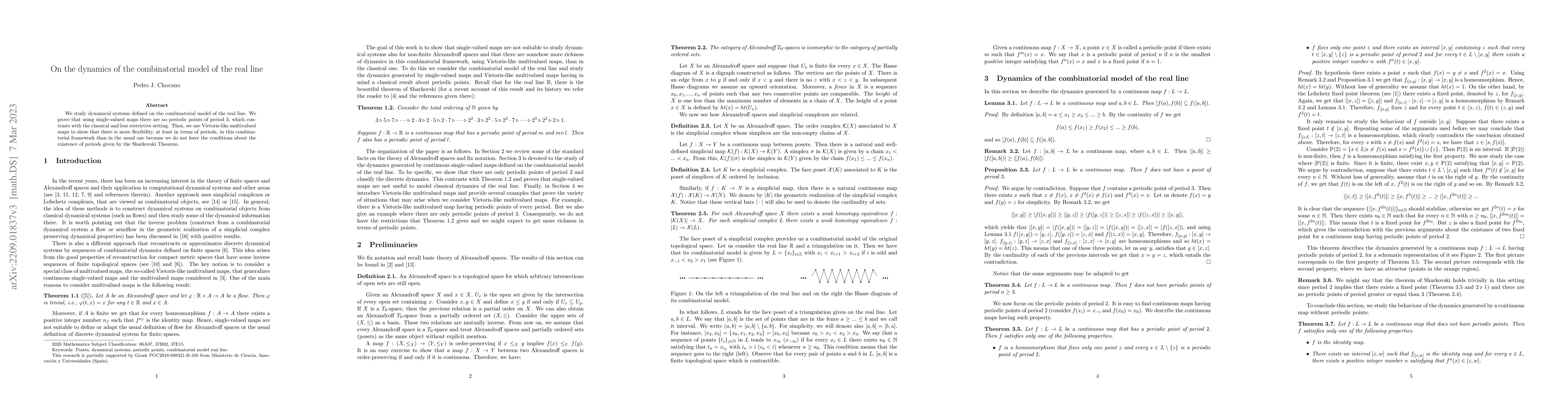 Thumbnail for On the dynamics of the combinatorial model of the real line
