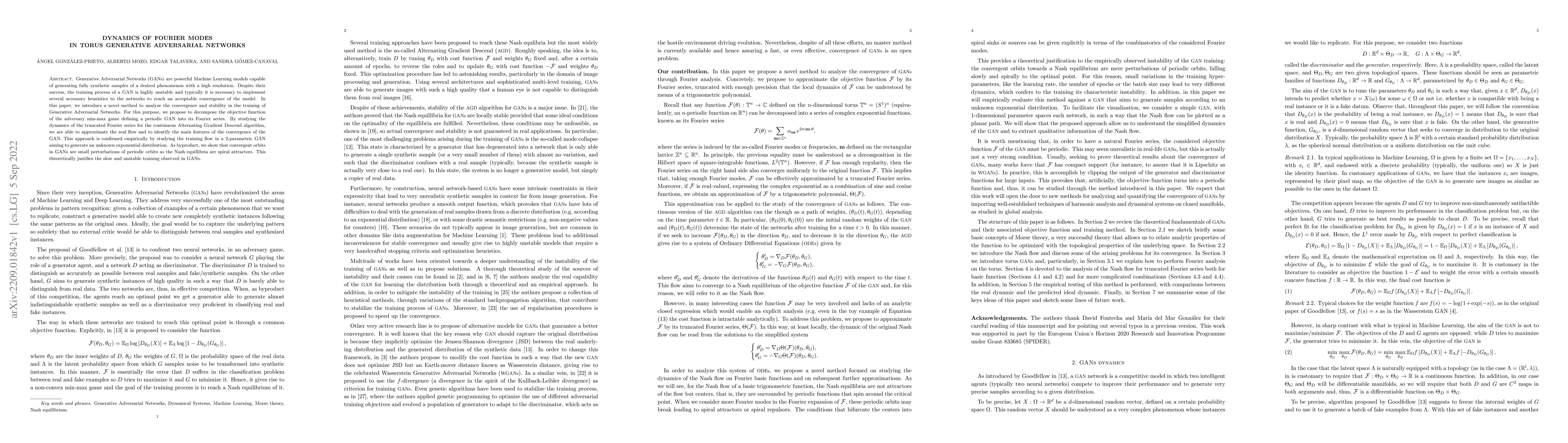 Thumbnail for Dynamics of Fourier Modes in Torus Generative Adversarial Networks