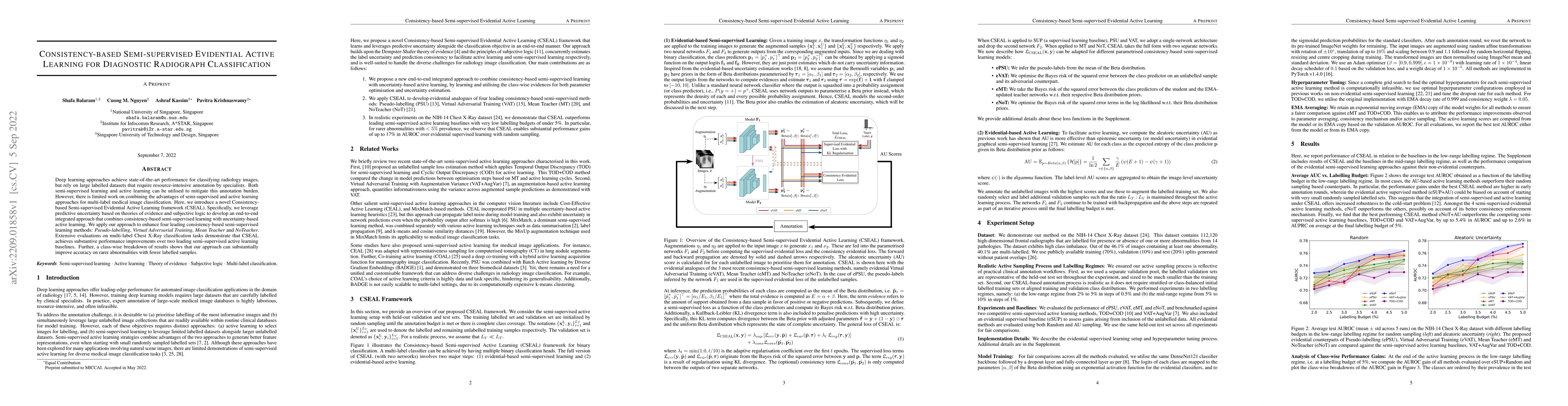 Thumbnail for Consistency-Based Semi-supervised Evidential Active Learning for
  Diagnostic Radiograph Classification