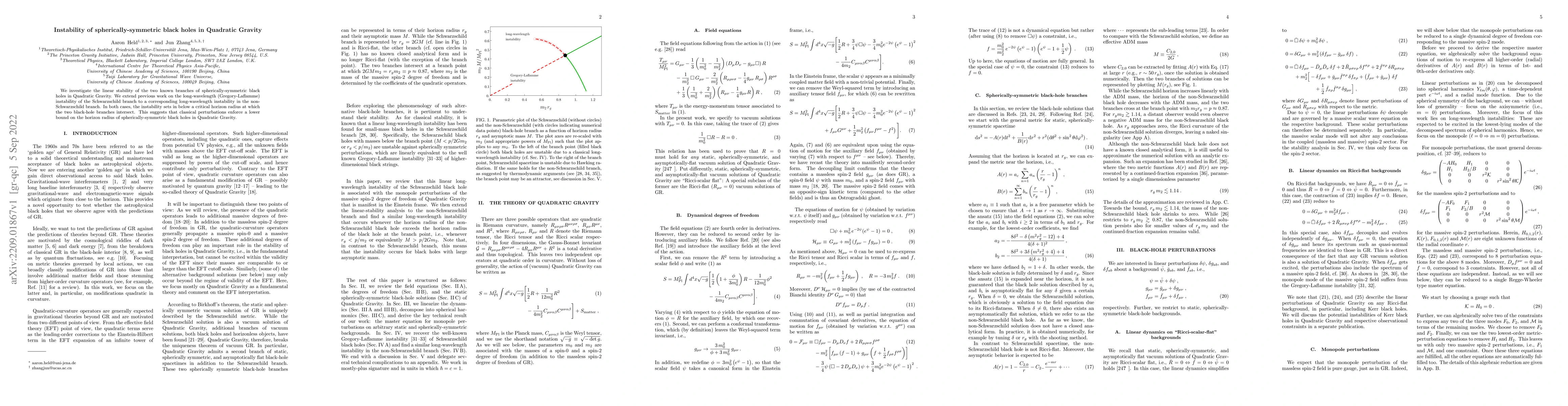 Thumbnail for Instability of spherically-symmetric black holes in Quadratic Gravity