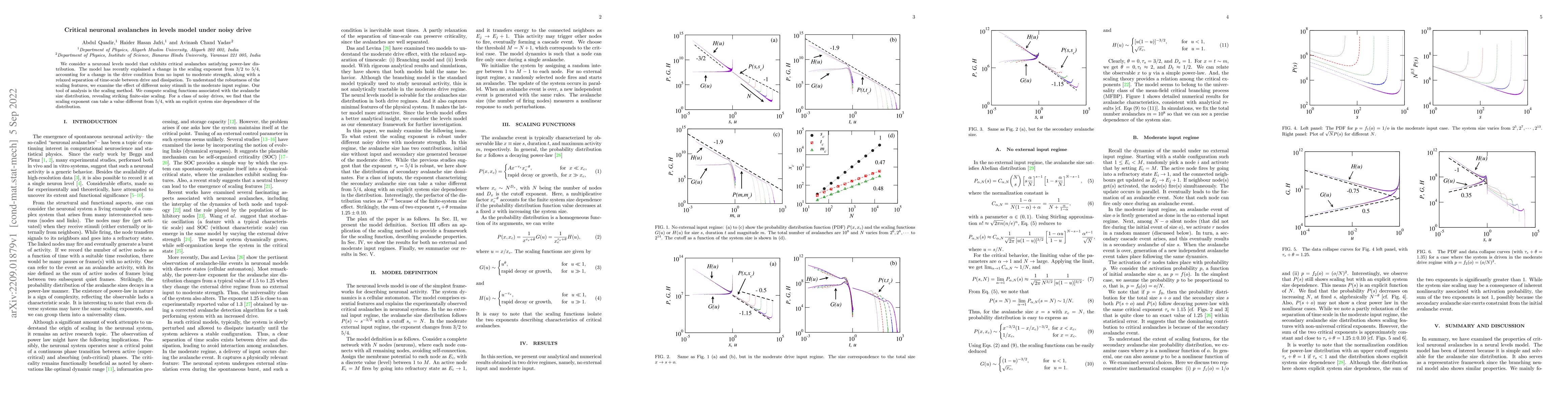 Thumbnail for Critical neuronal avalanches in levels model under noisy drive