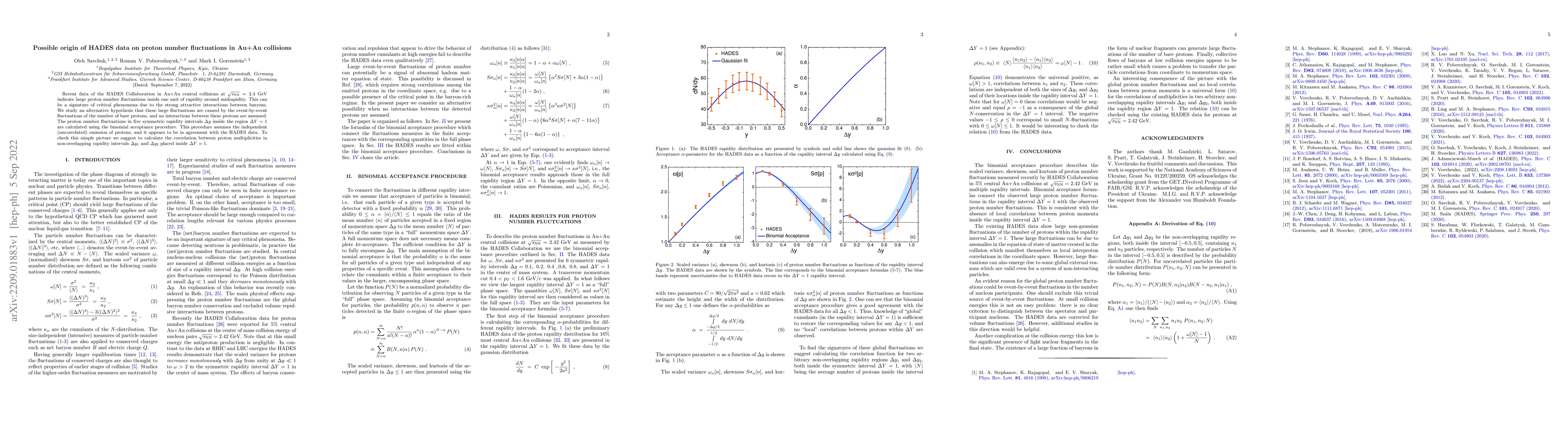Thumbnail for Possible origin of HADES data on proton number fluctuations in Au+Au
  collisions