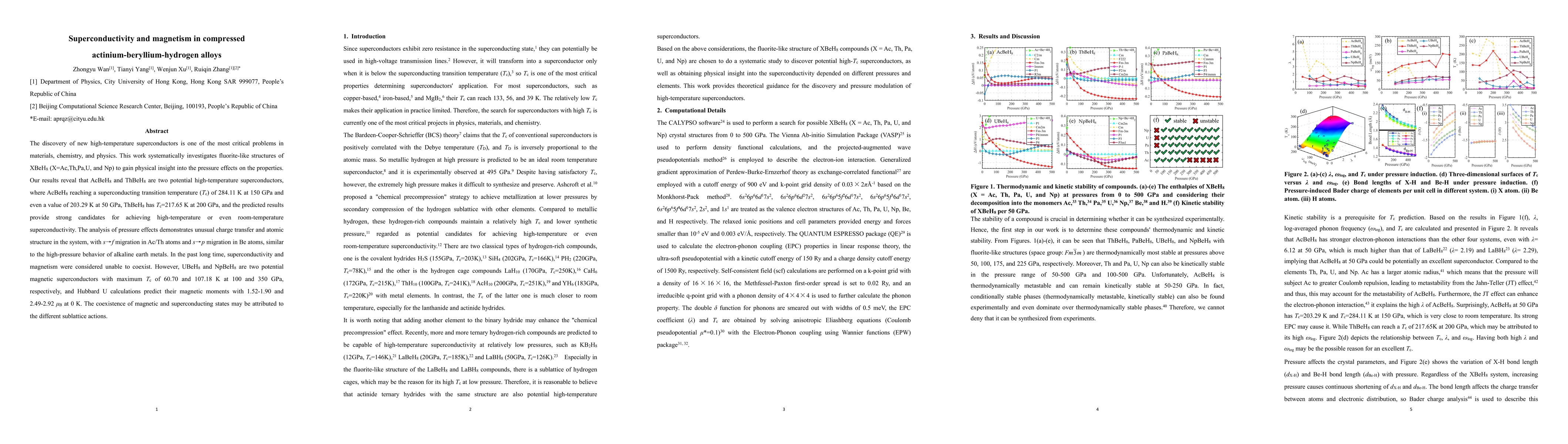 Thumbnail for Superconductivity and magnetism in compressed
  actinium-beryllium-hydrogen alloys