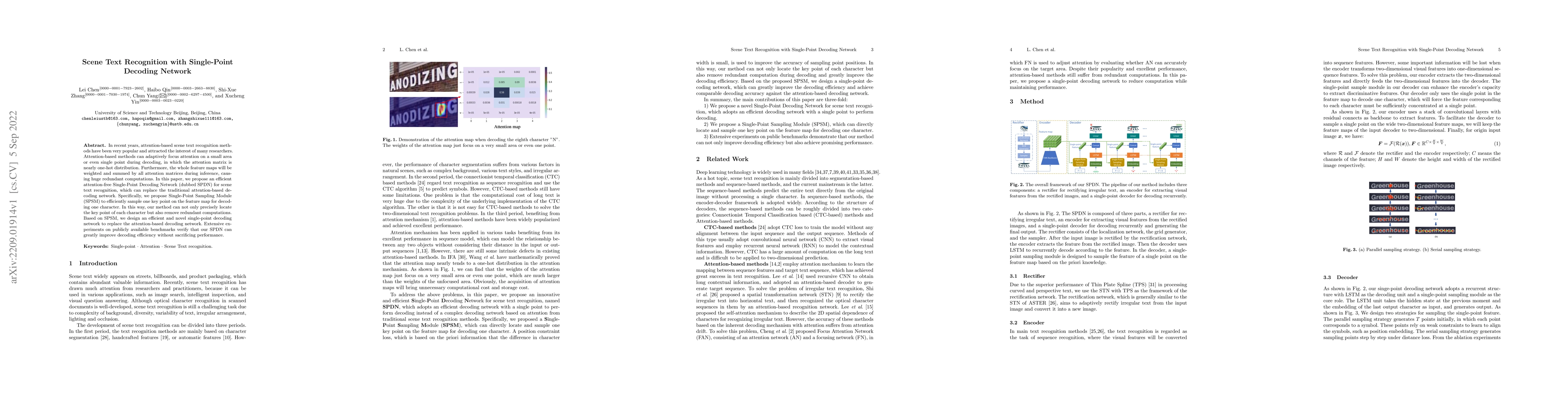 Thumbnail for Scene Text Recognition with Single-Point Decoding Network
