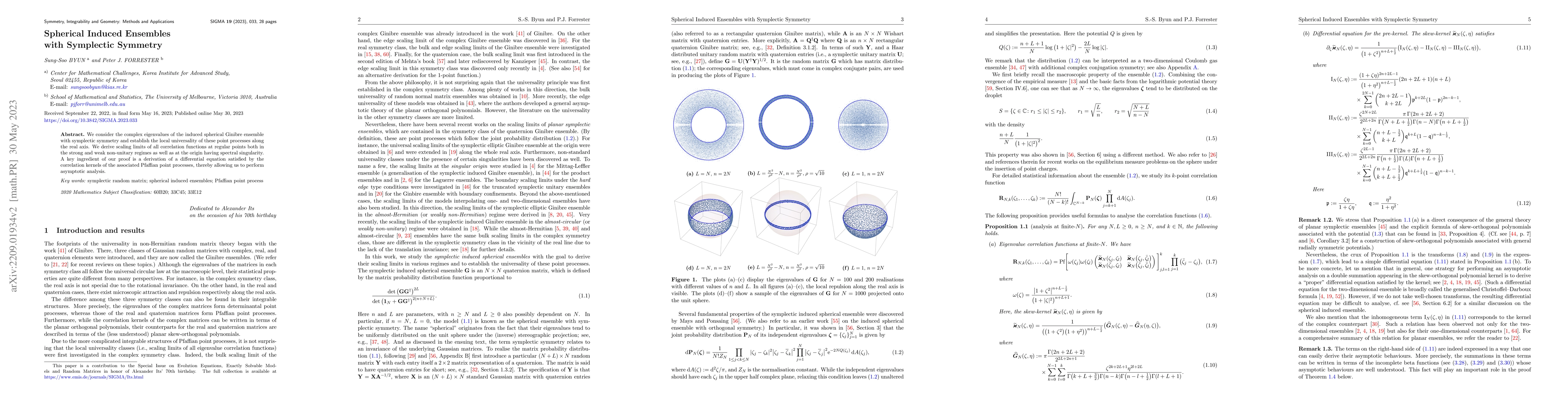 Thumbnail for Spherical Induced Ensembles with Symplectic Symmetry