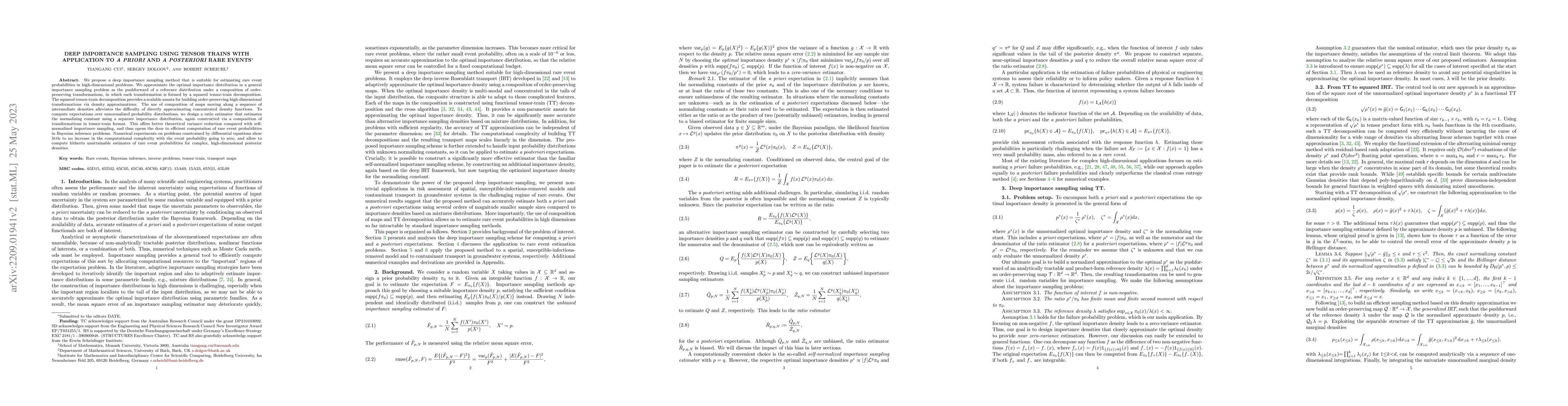 Thumbnail for Deep importance sampling using tensor trains with application to a
  priori and a posteriori rare event estimation