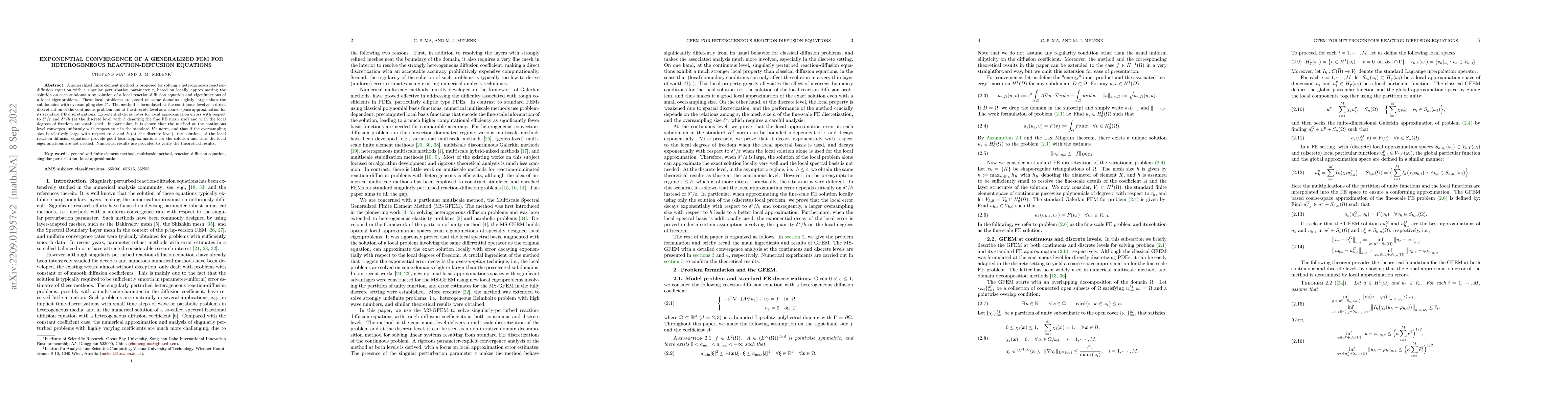 Thumbnail for Exponential convergence of a generalized FEM for heterogeneous
  reaction-diffusion equations