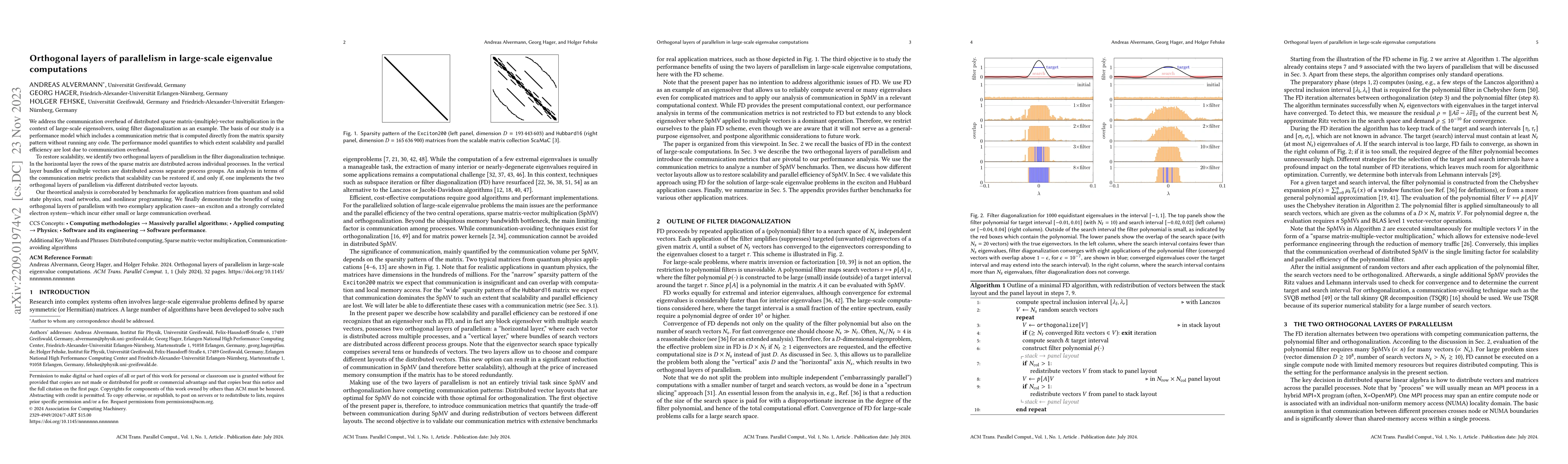 Thumbnail for Orthogonal layers of parallelism in large-scale eigenvalue computations