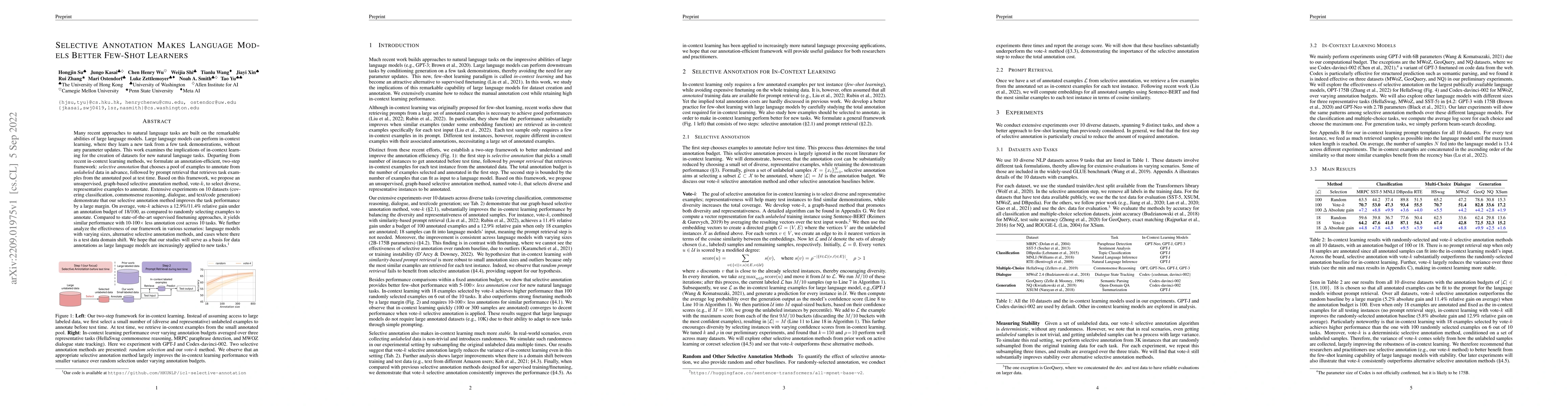 Thumbnail for Selective Annotation Makes Language Models Better Few-Shot Learners