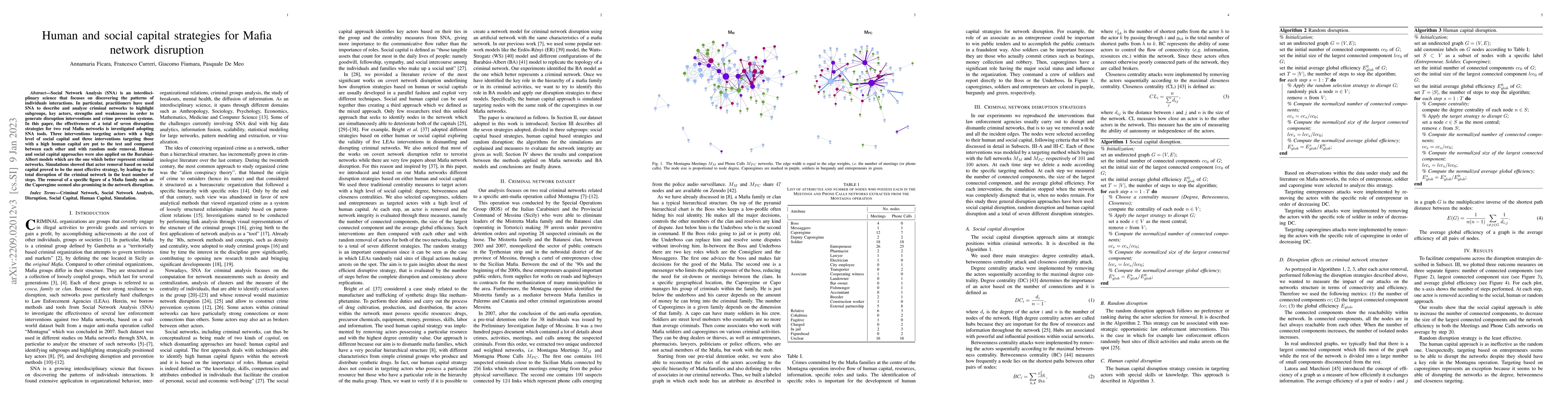 Thumbnail for Human and social capital strategies for Mafia network disruption
