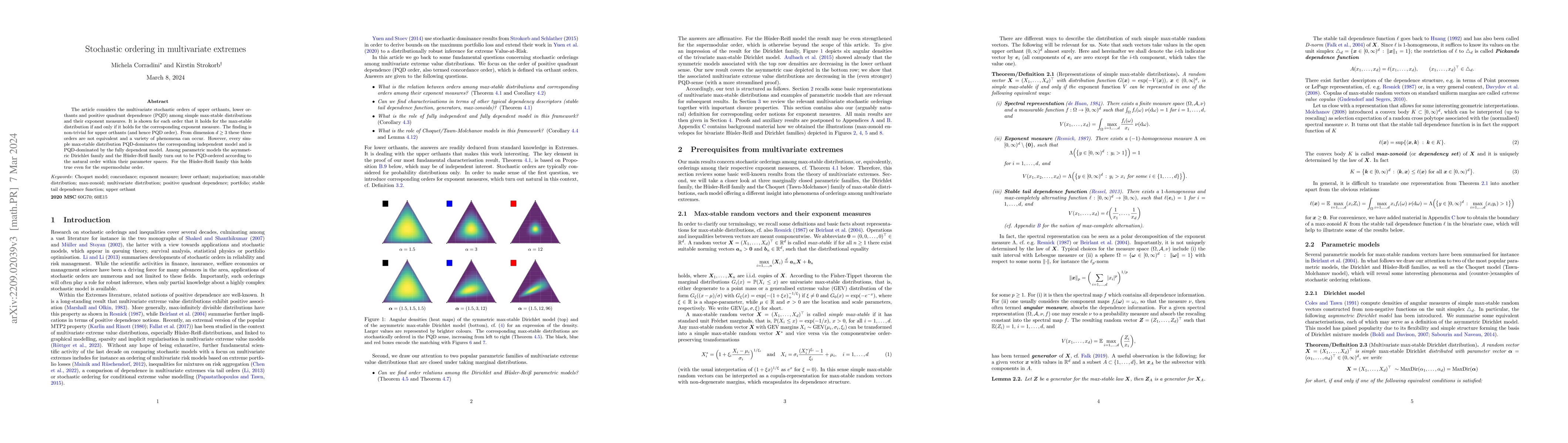 Thumbnail for Stochastic ordering in multivariate extremes
