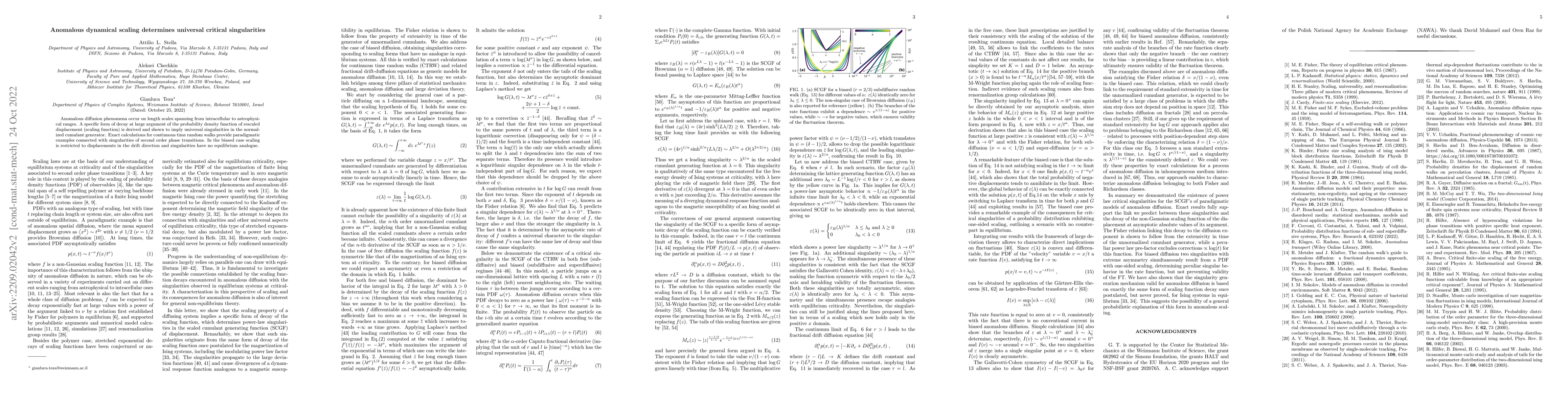 Thumbnail for Anomalous dynamical scaling determines universal critical singularities