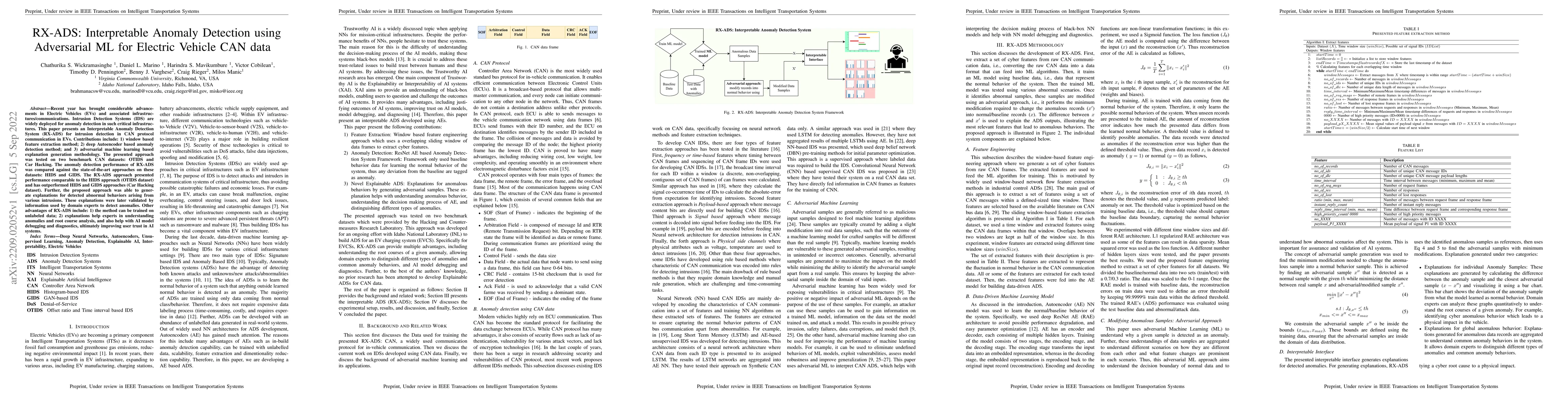 Thumbnail for RX-ADS: Interpretable Anomaly Detection using Adversarial ML for
  Electric Vehicle CAN data