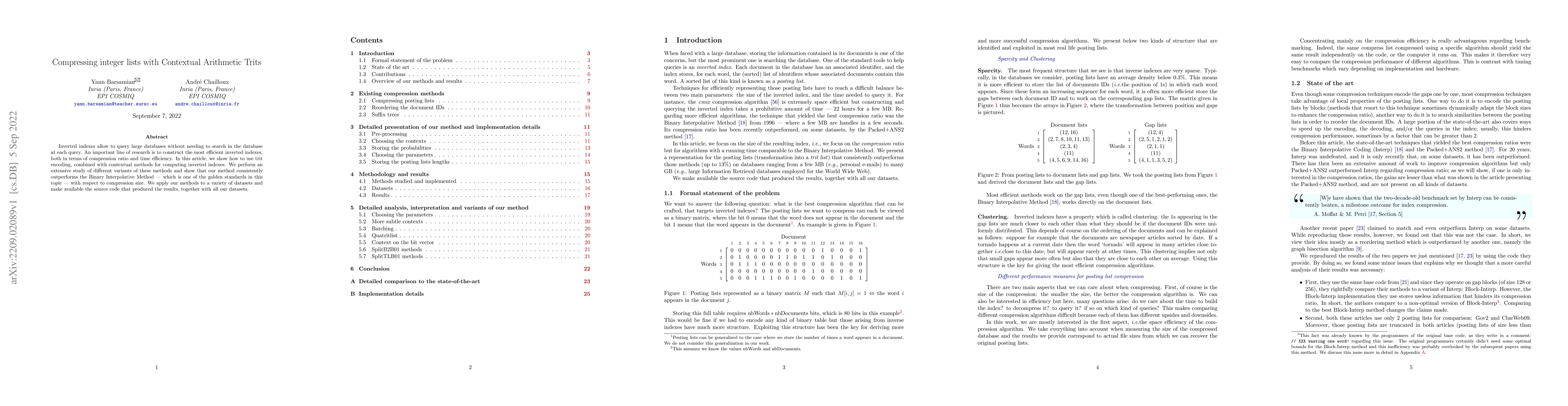 Thumbnail for Compressing integer lists with Contextual Arithmetic Trits