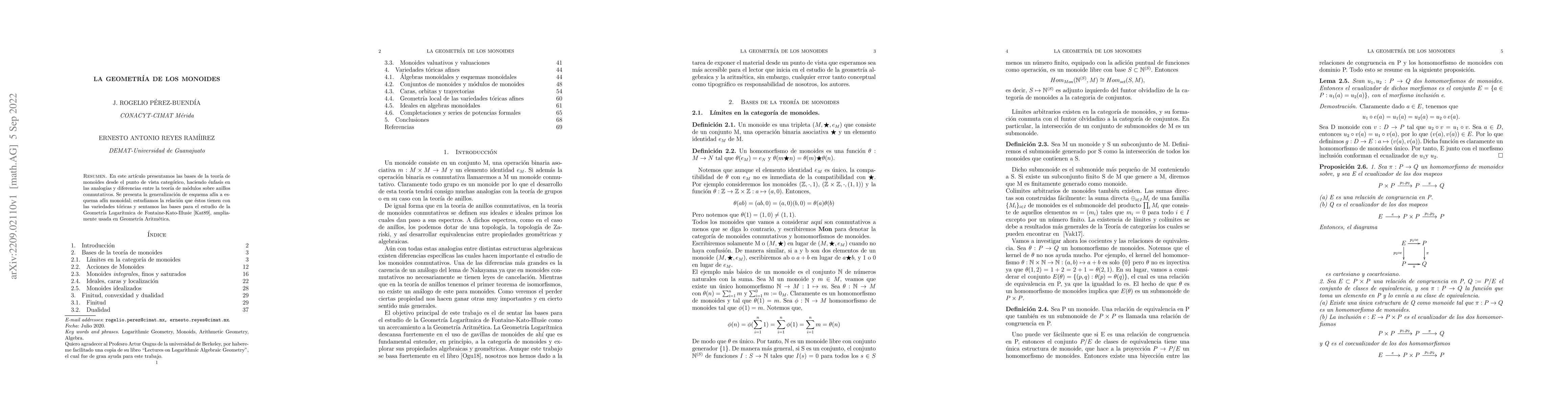Thumbnail for La geometr\'ia de los Monoides