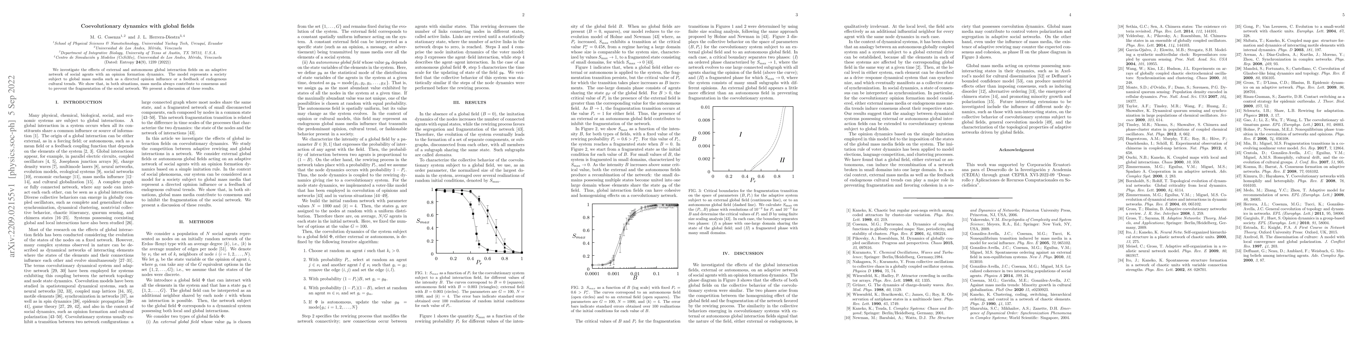 Thumbnail for Coevolutionary Dynamics with Global Fields