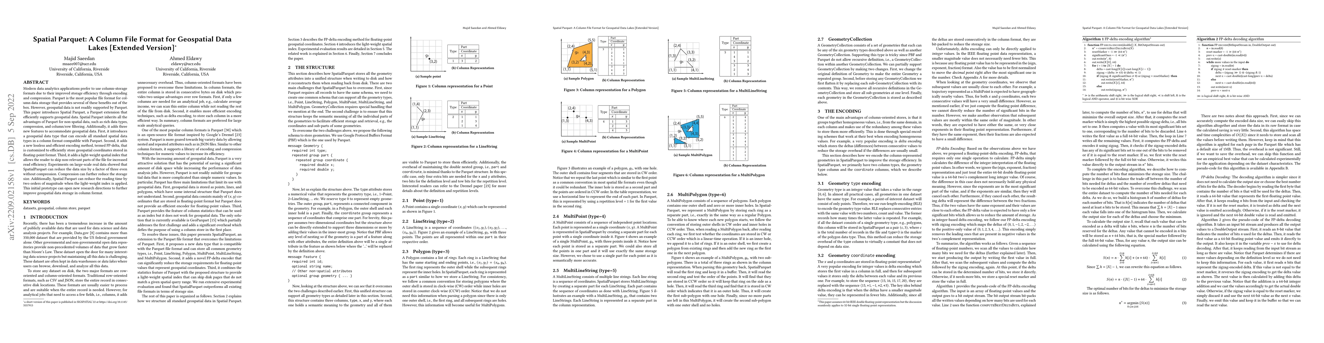 Thumbnail for Spatial Parquet: A Column File Format for Geospatial Data Lakes
  [Extended Version]