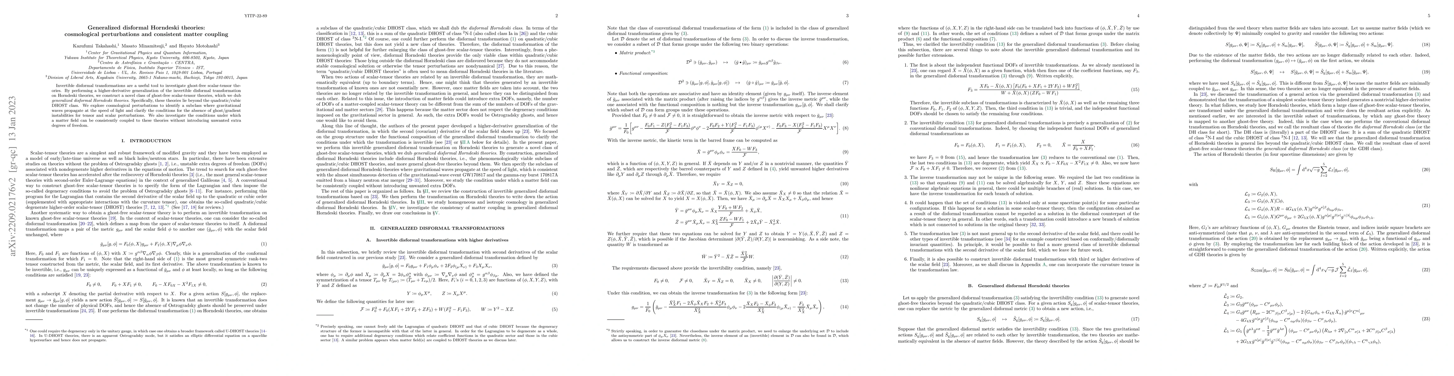 Thumbnail for Generalized disformal Horndeski theories: cosmological perturbations and
  consistent matter coupling
