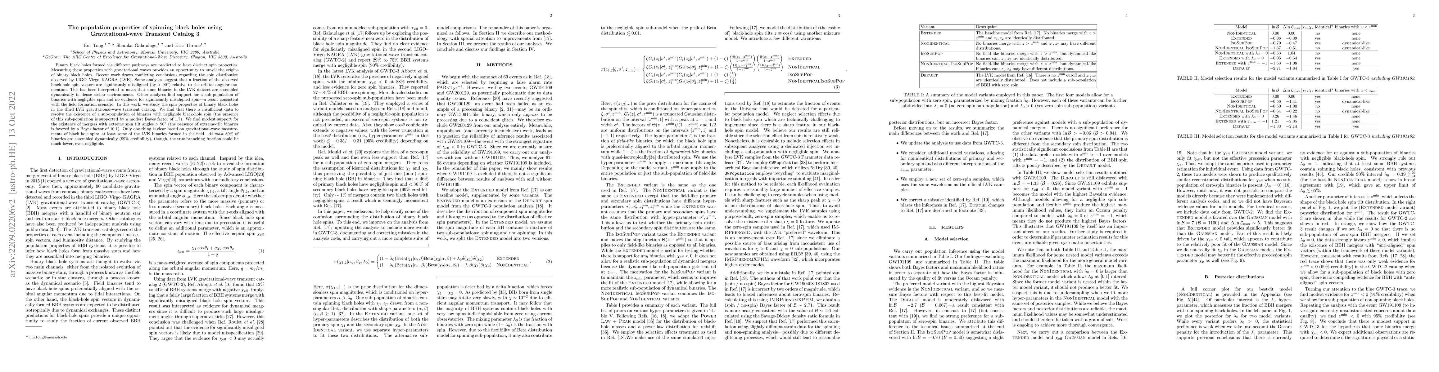 Thumbnail for The population properties of spinning black holes using
  Gravitational-wave Transient Catalog 3