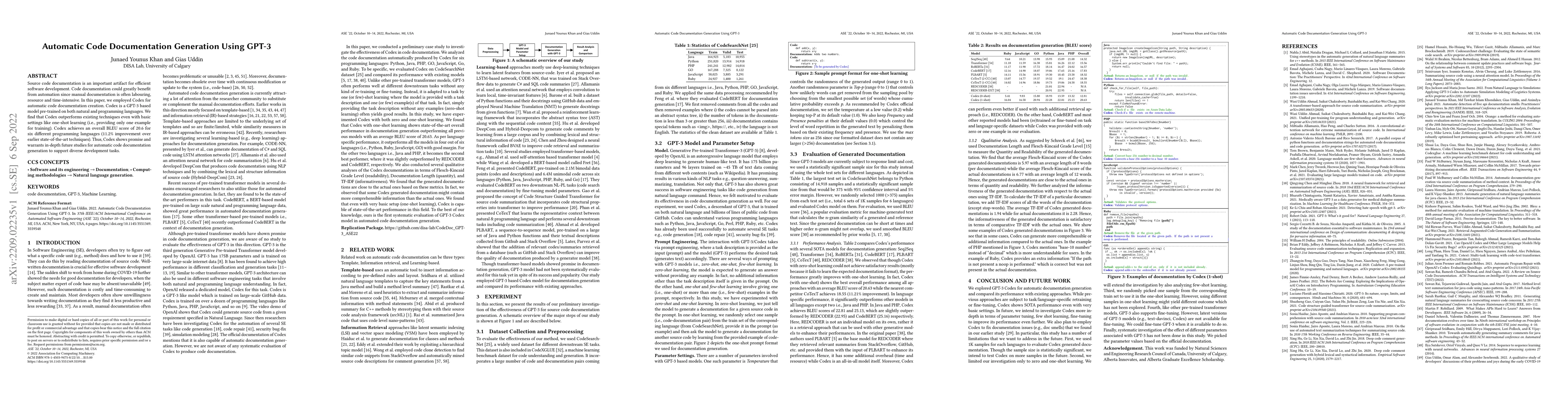 Thumbnail for Automatic Code Documentation Generation Using GPT-3