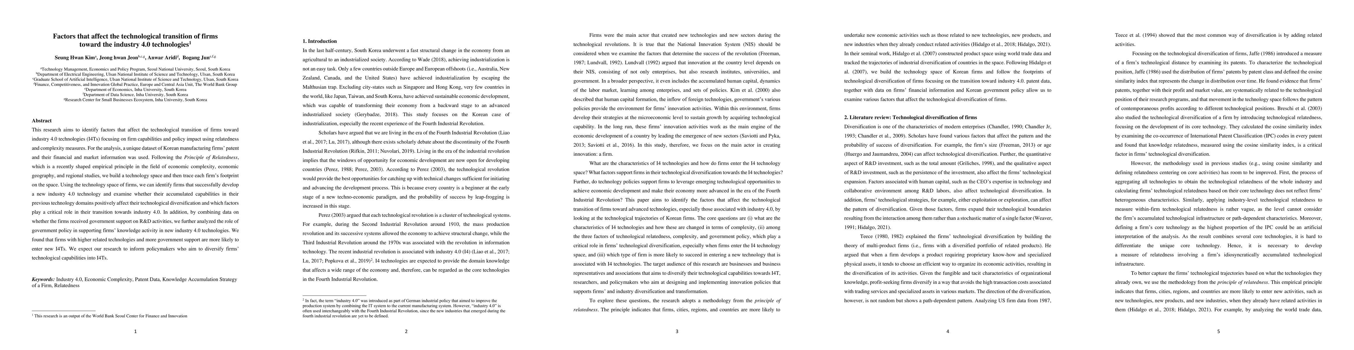 Thumbnail for Factors that affect the technological transition of firms toward the
  industry 4.0 technologies