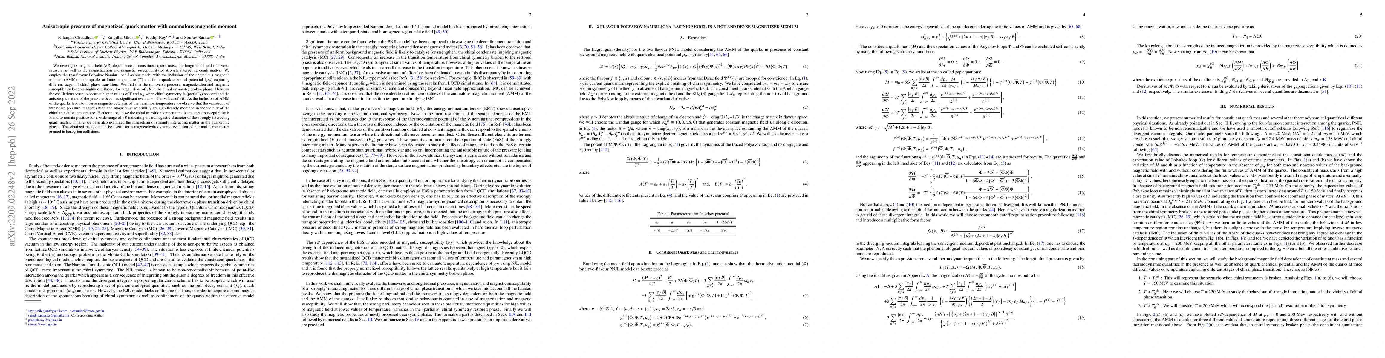 Thumbnail for Anisotropic pressure of magnetized quark matter with anomalous magnetic
  moment