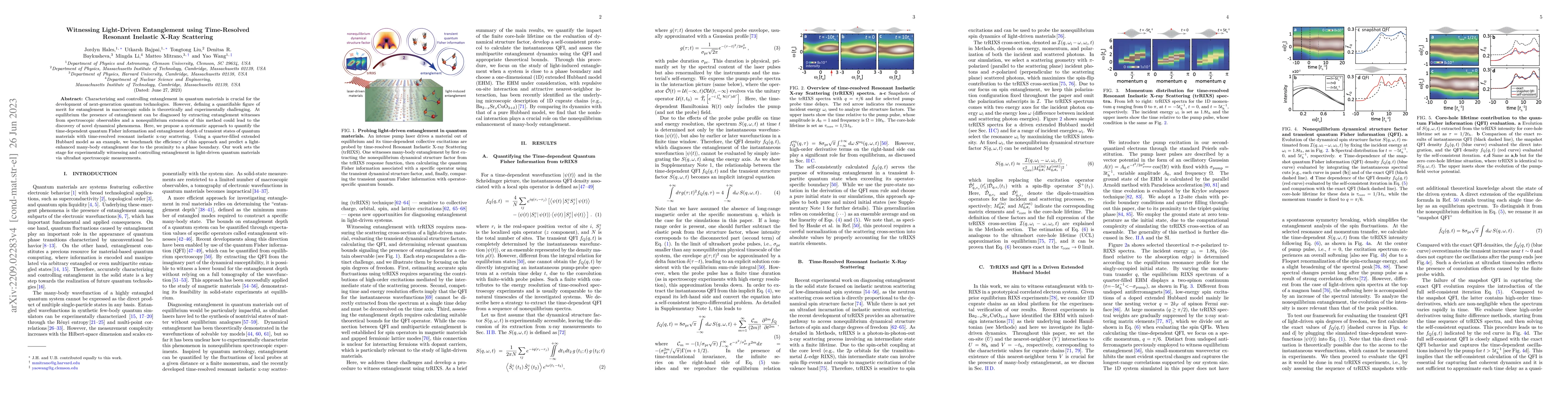 Thumbnail for Witnessing Light-Driven Entanglement using Time-Resolved Resonant
  Inelastic X-Ray Scattering
