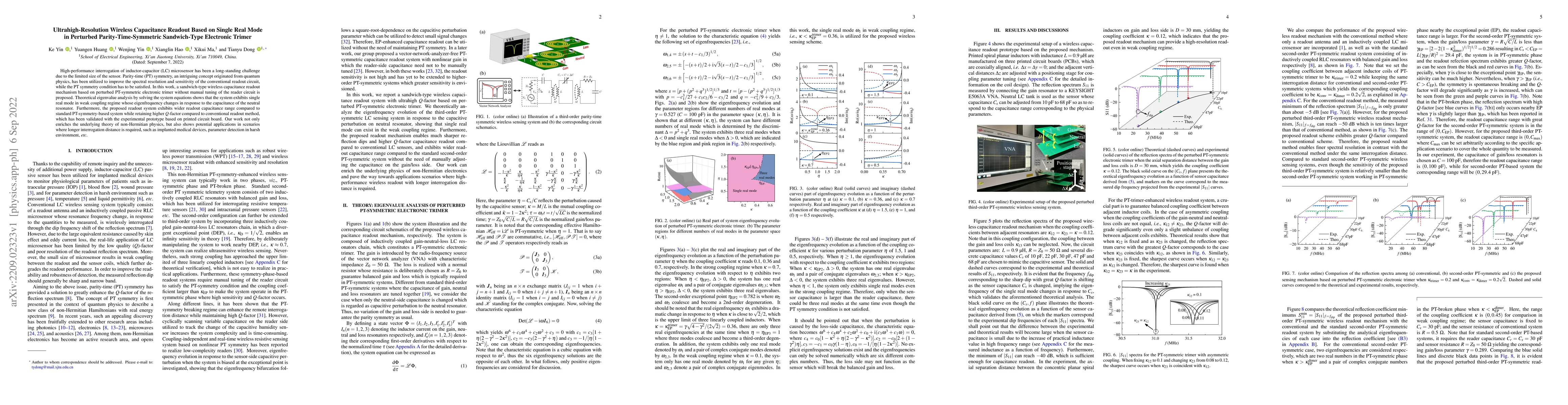 Thumbnail for Ultrahigh-Resolution Wireless Capacitance Readout Based on Single Real
  Mode in Perturbed Parity-Time-Symmetric Sandwich-Type Electronic Trimer