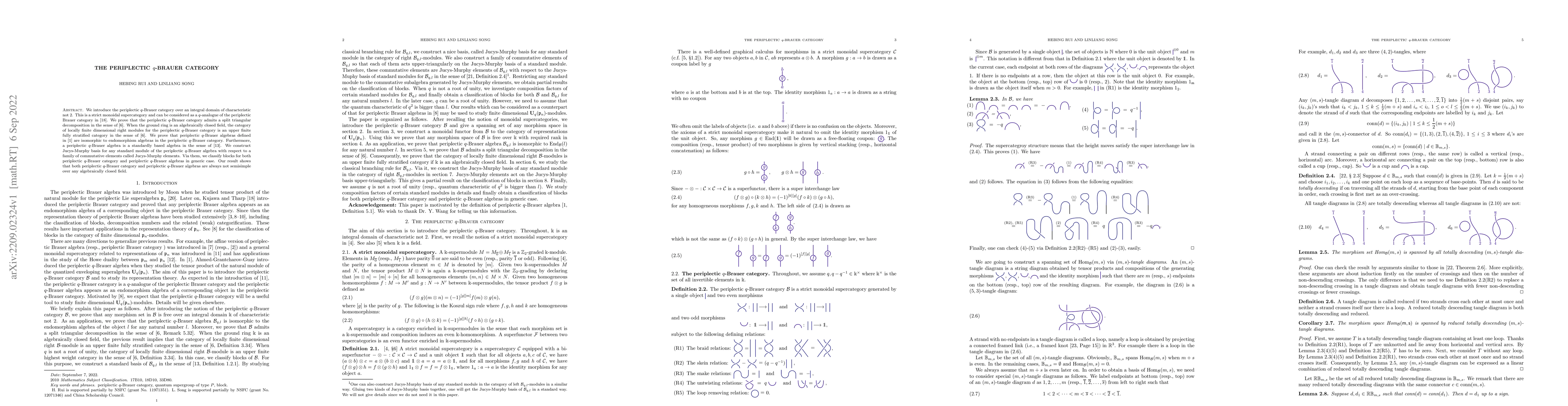 Thumbnail for The periplectic $q$-Brauer category