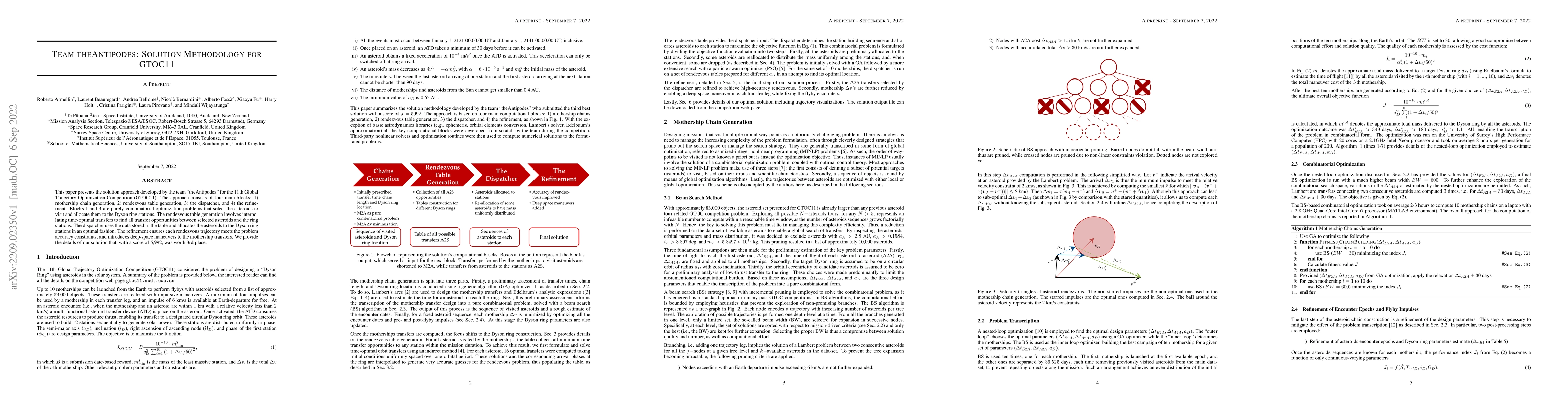 Thumbnail for Team theAntipodes: Solution Methodology for GTOC11