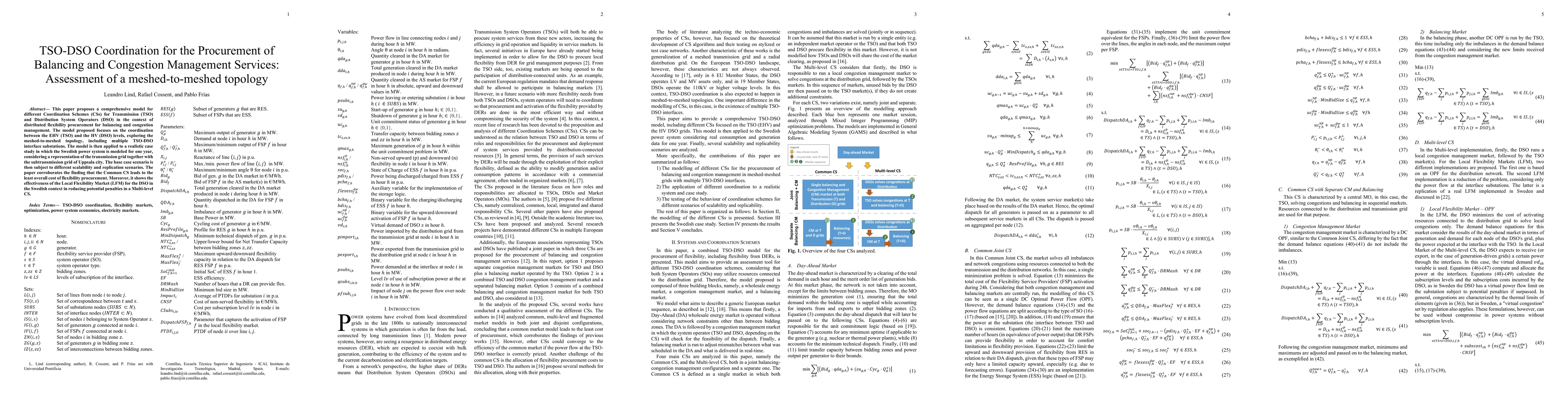Thumbnail for TSO-DSO Coordination for the Procurement of Balancing and Congestion
  Management Services: Assessment of a meshed-to-meshed topology